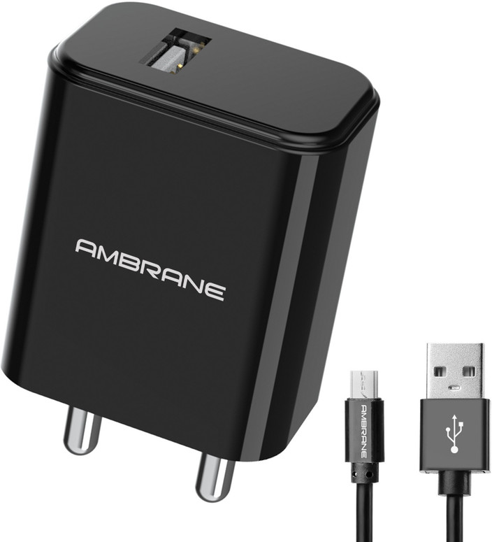 Ambrane 10 W A Wall Charger for Mobile with Detachable Cable