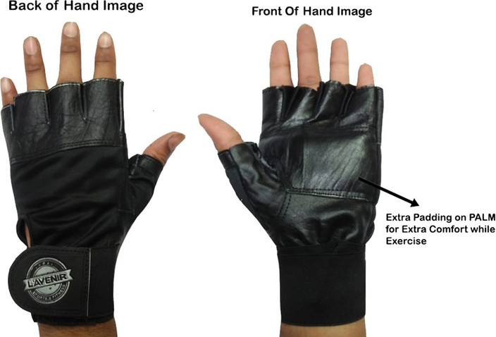 L'AVENIR FITNESS Wrist Loop, Padded Comfortable Premium Leather Gym  Fitness Gloves