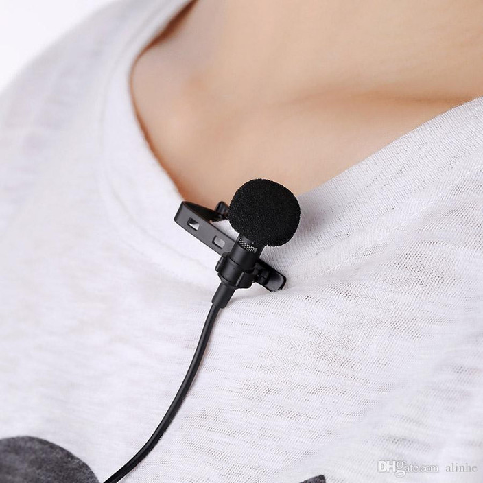 SrO Collar Mic Clip-on Mini Lapel Lavalier Microphone for ALL MOBILE  Device (Black) LAVALIERE MICROPHONe