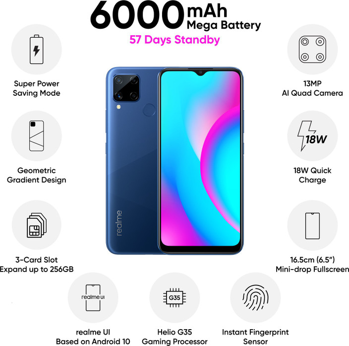 4gb 64gb Realme C15 4gb 128gb Price Realme C15 32 GB Storage, GB