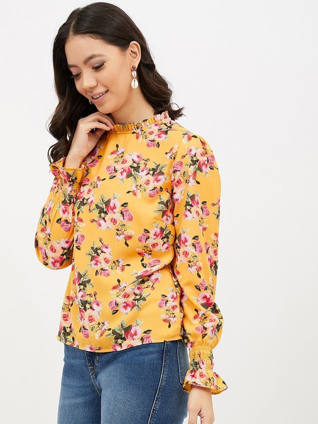 HARPA Casual Full Sleeve Printed Women Multicolor Top Buy HARPA