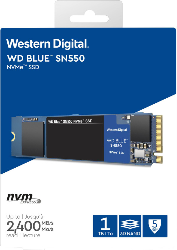 WD WD Blue SN550 TB Desktop, Laptop Blue PCIe NVMe Internal