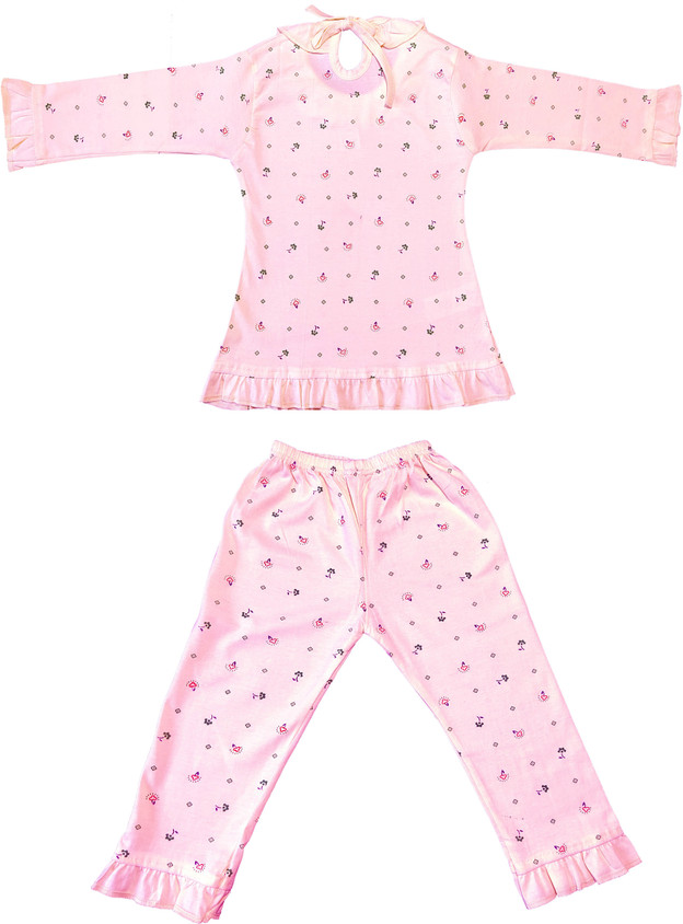 Kids Wear Fashion Kids Nightwear Baby Girls Printed Fleece Blend