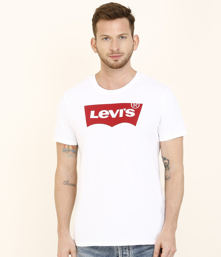 Mens Tshirt Levis Xxs T Shirt LEVI'S Printed Men Round Neck White