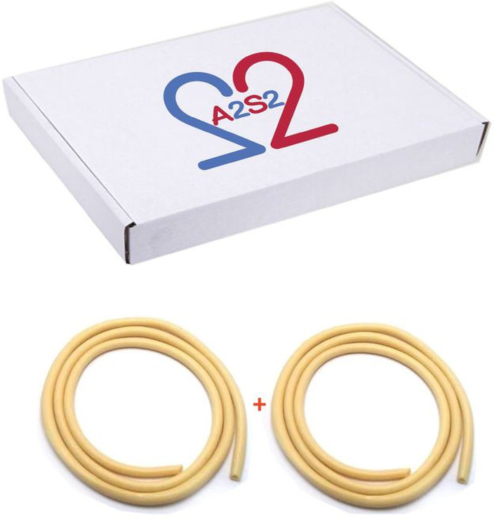 A2S2 Latex Rubber Tube (Amber), (Size: OD 6mm x ID 3mm), (60cm+