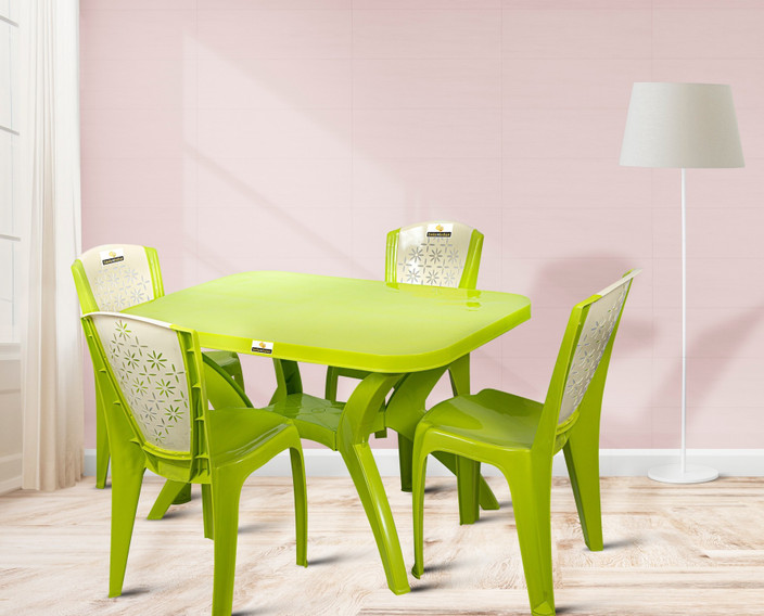 supreme plastic dining table set plastic price