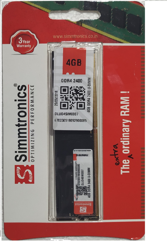simtronics 2400 DDR4 GB PC (simmtronics 4gb ddr4 2400