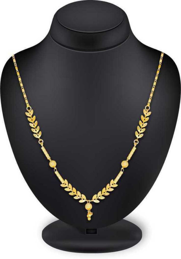 Gold Chain Gold Simple Necklace Design 2021 LEAWALL Leaf Design