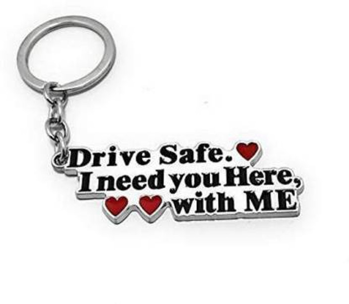 FLAMBE Drive Safe Handsome Engraved Keychain Keyring for Husband Boyfriend  Gift Key Chain Key Chain