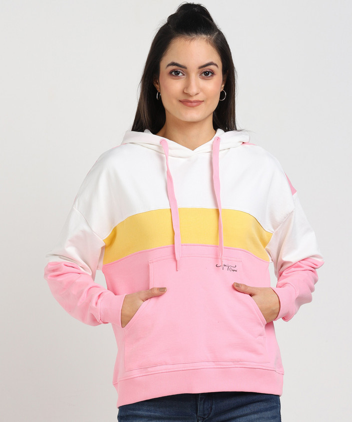 FLYING MACHINE Full Sleeve Color Block Women Sweatshirt