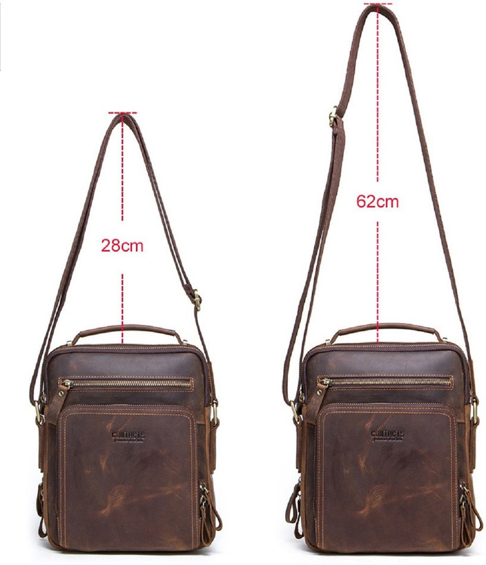 Mini Sling Bag Men CONTACT'S Mens Shoulder Bag Luxury Genuine