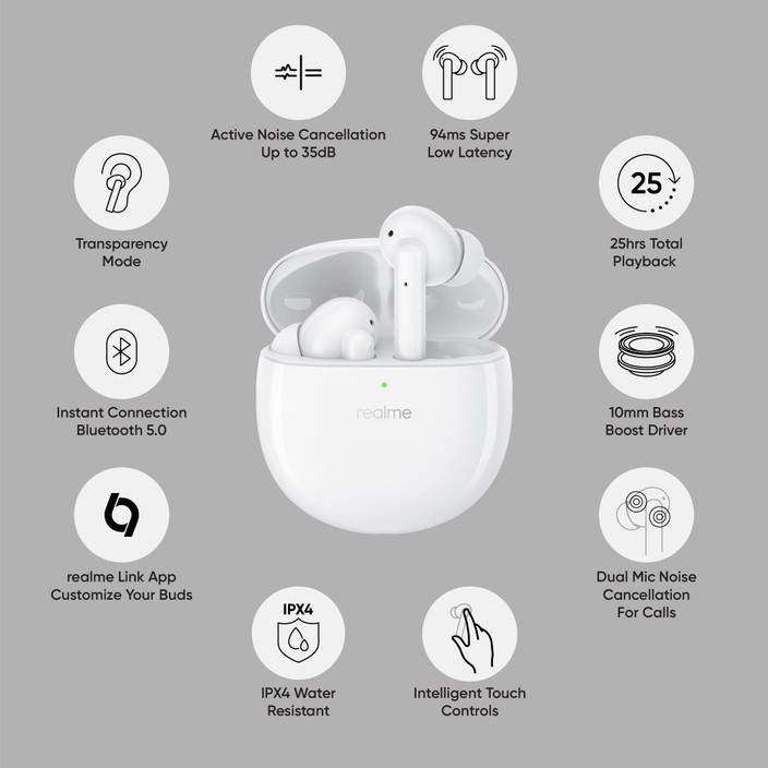 realme Buds Air Pro Active Noise Cancellation Enabled Bluetooth