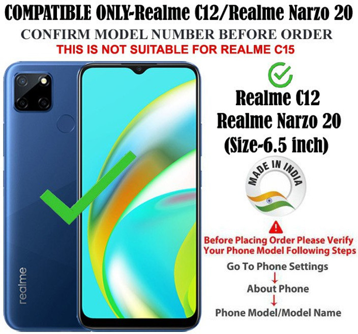 Spec Realme C12 Cover Price Flocculent Flip Cover For Realme
