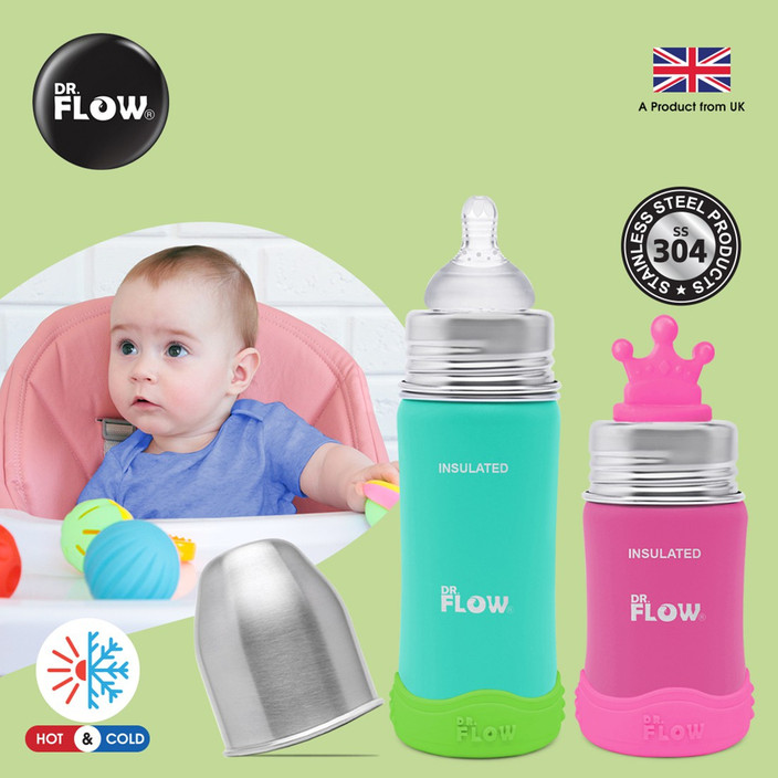 Pura Stainless Steel Feeding Bottles 3in1 Omega Pro Insulated