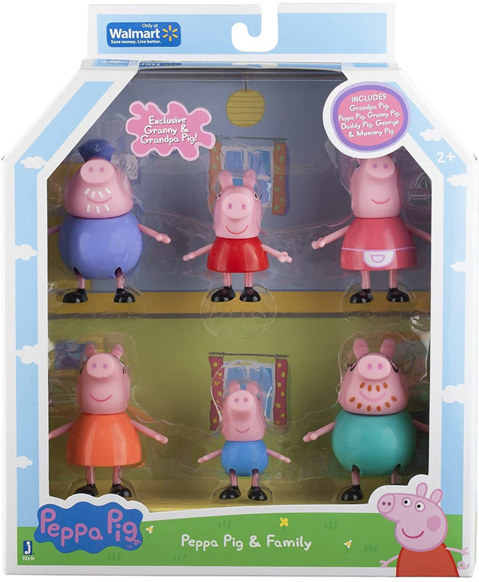 LDB ENTERPRISE Peppa pig toys Peppa pig house Pig Family Toy Set of 6 with Pig House Set Animated Toys for Children for Pretend Play Peppa pig toys Peppa