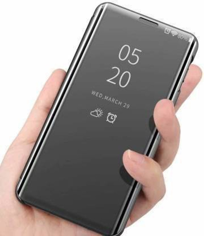 For Samsung Samsung F62 Mirror Flip Cover Anvika Leather Flip