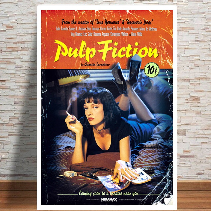 Pulp Fiction Retro Nostalgie Klassieke Oude Filmposter