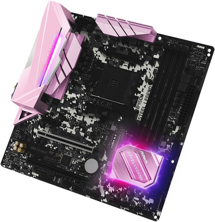 ASRock B450M Steel Legend MicroATX 美品 ASRock B450M Steel Legend Micro ATX AM4 Motherboard (B450M