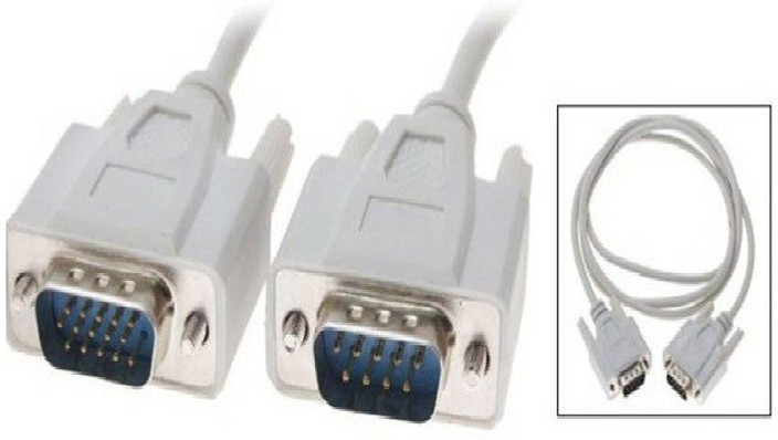 1.5m Male To Male VGA Cable – DB15 Connector For Monitor, PC, Projector