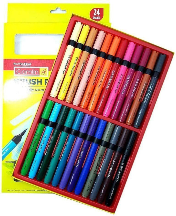 Flipkart Brush Felt Tip Pens 24 Shades Brush Pens Flipkart Camlin