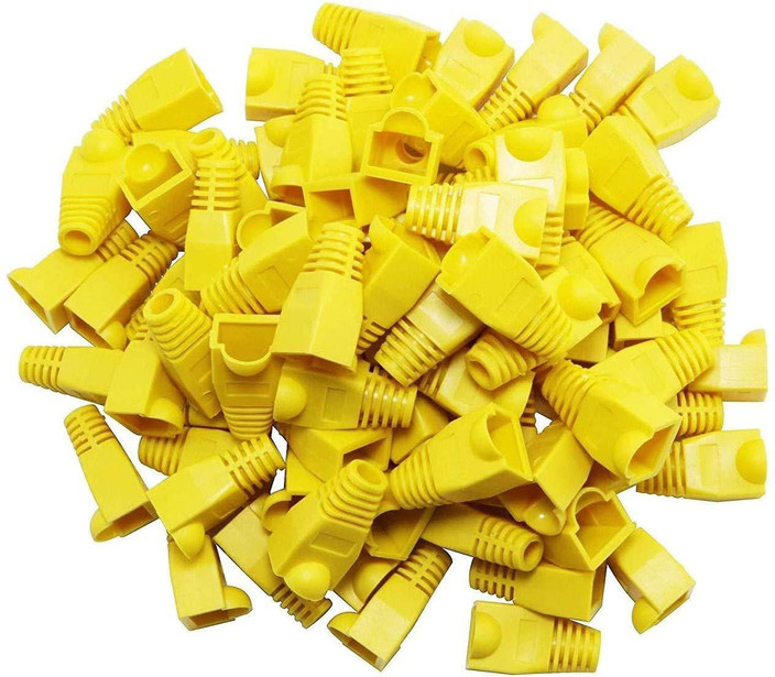 20-Pack White RJ45 Boots - Ethernet Cable Strain Relief Covers For Cat5 Cat6 Network Cables