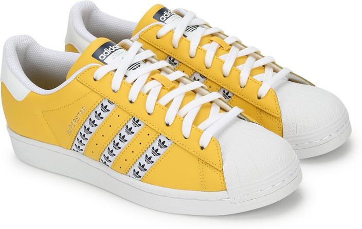 ☆大人気☆adidas Originals Superstar White/Yellow Size 5 - adidas Superstar White Hazy Yellow W for sale