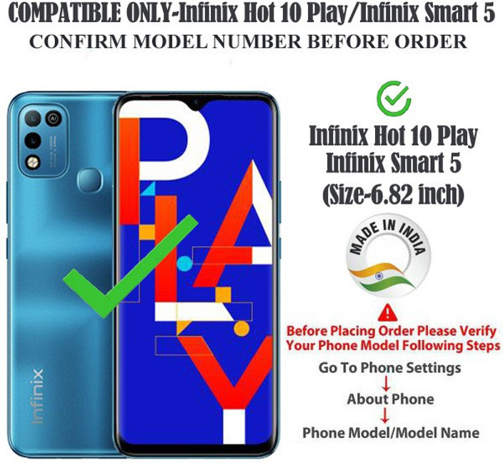 Nuvak Flip Cover for Infinix Smart 5, Infinix Hot 10 Play Nuvak