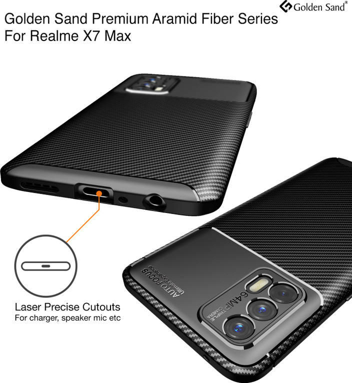 Leather Case Realme X7 Max Cases Golden Sand Back Cover For Realme