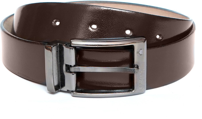 RIZORO Men Formal Brown Genuine Leather Belt Brown Price in