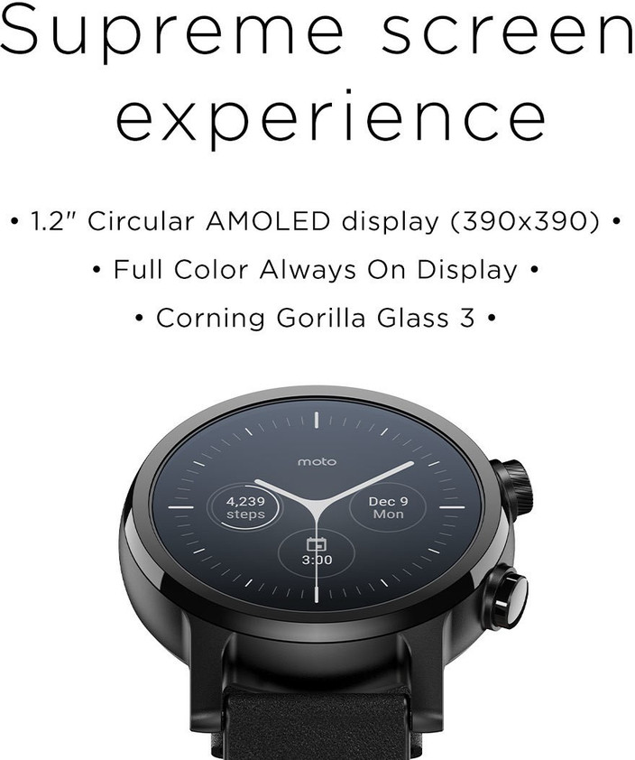 Moto 360 Watch Faces MOTOROLA Moto 360 (3rd Gen) Smartwatch Price