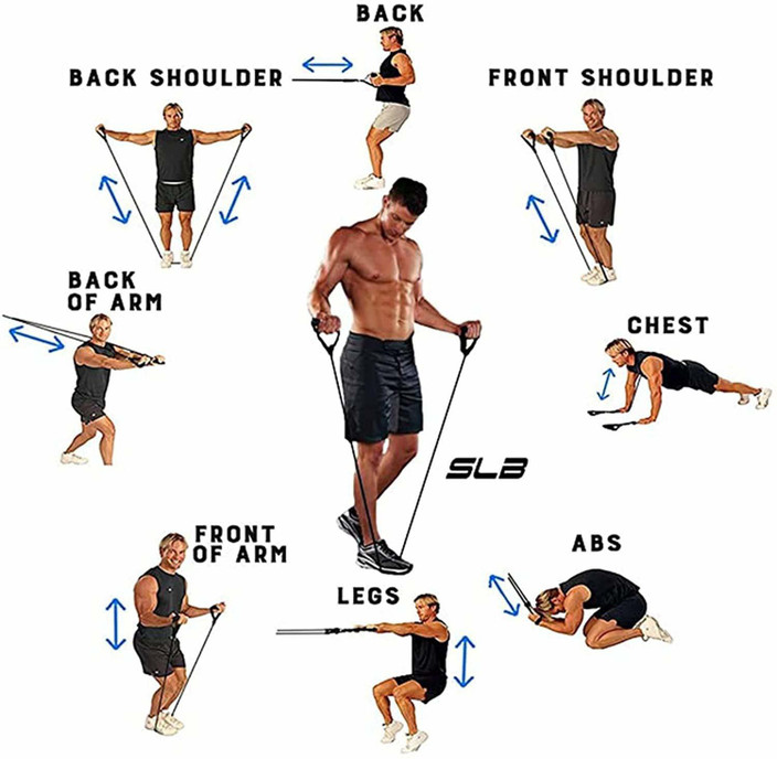 Elastic Band Leg Workout With Bands Men Tube Resistance Band