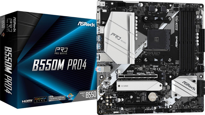ASRock B550M Pro4 Supports 3rd Gen AMD AM4 Ryzen/Future AMD