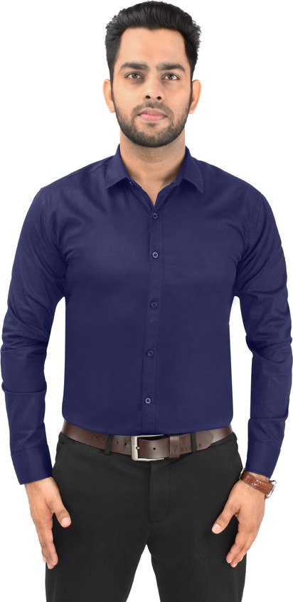 CRAFT HEAVEN Men Solid Casual Maroon, Pink, Dark Blue Shirt