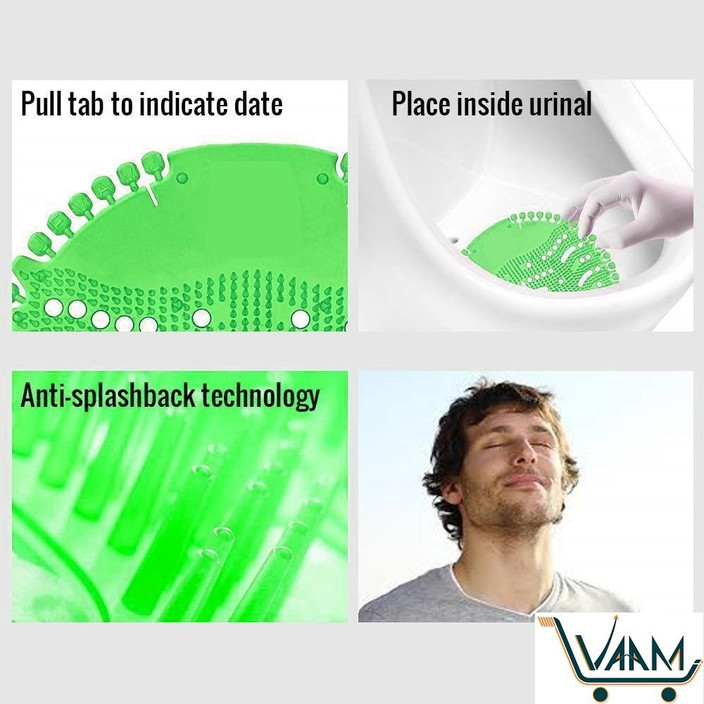 36 Pack Urinal Screen Deodorizer Pads - Scented Anti-Splash Mats For Restrooms (Ocean Breeze, Lemon, Orange)