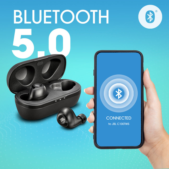 Headset Bluetooth Jbl Earbuds Harman JBL C100TWS With Stereo