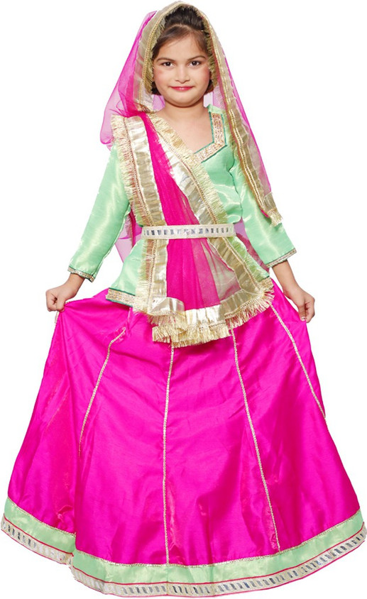 ITSMYCOSTUME Radha Dress for Girls Kids Complete set of Navratri Garba  Girls Dress Kids Costume Wear