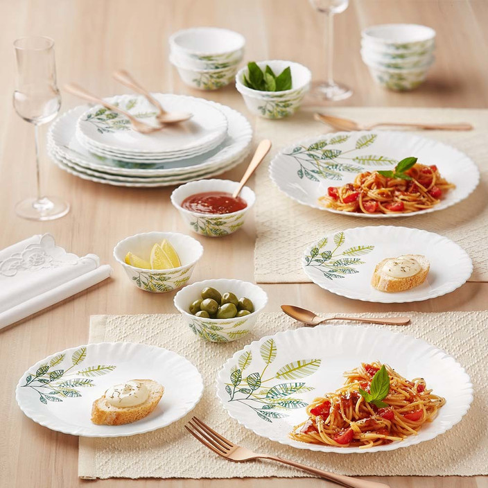 Larah Dinner Treo Dinner Set 27 Pcs Price Larah By Borosil Dinner Crockery  Set With Pasta Bowls Larah By Borosil Pack Of 44 Opalware Fauna Galaxy