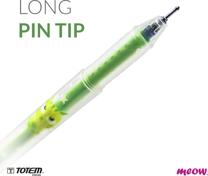 Totem Meow Pens TOTEM Meow Ball Pens 60 Pcs Blue Ink Theme