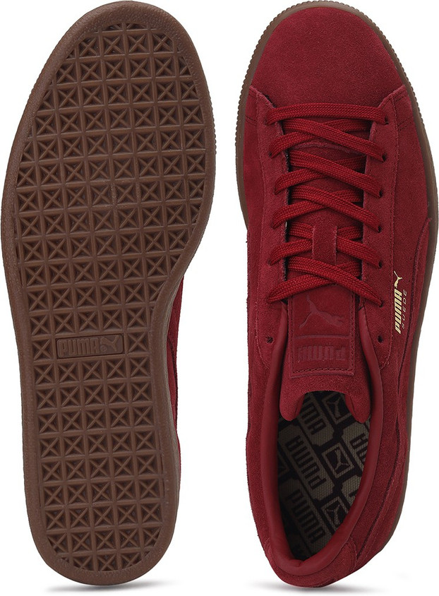 Puma Sneakers Puma Classic Maroon PUMA Suede Gum Sneakers For Men
