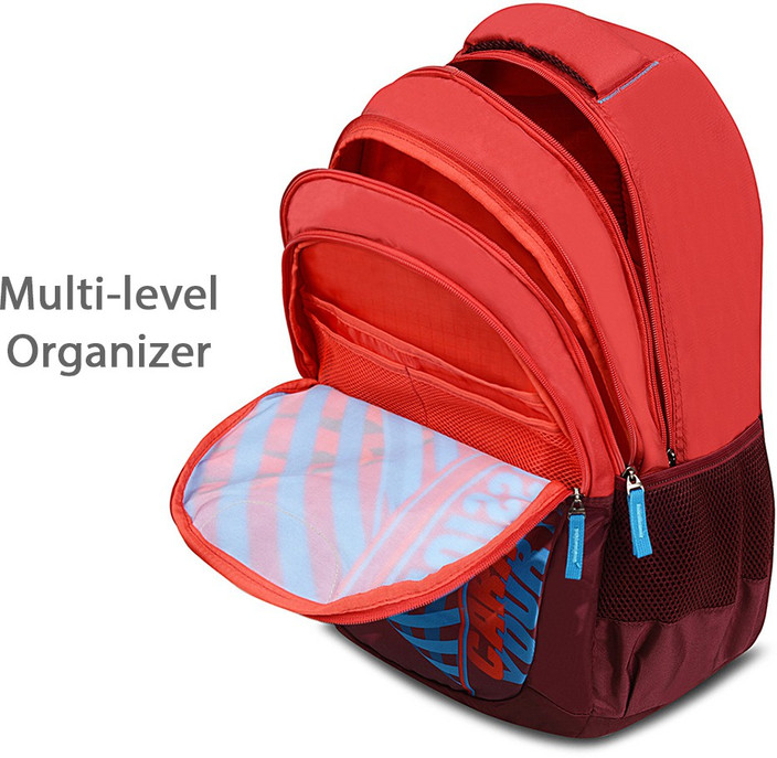 Flipkart Red Glitter Backpack GENIUS By SAFARI Spiral 3D 34 L