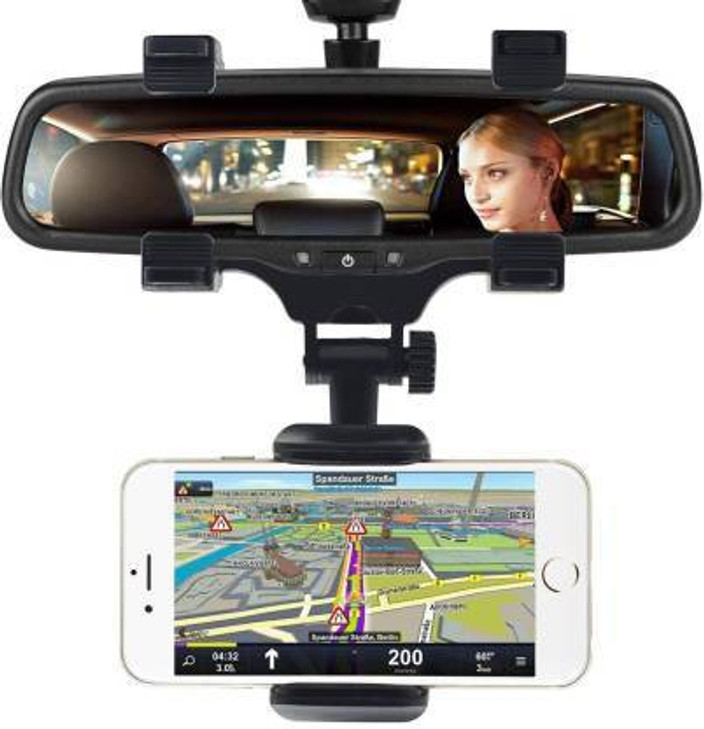 VEKIN Rear View Mirror Mount Phone 360 Degree Rotation GPS