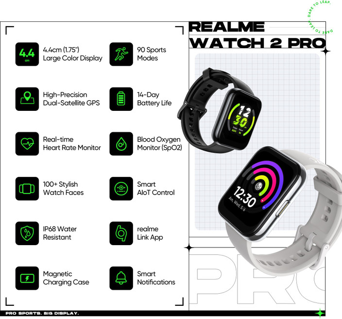 realme Smart Watch Pro HD Display Dual Satellite GPS