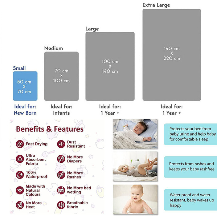 Waterproof Crib Mattress Sheet MAXBIN Mat Urine Sheet With