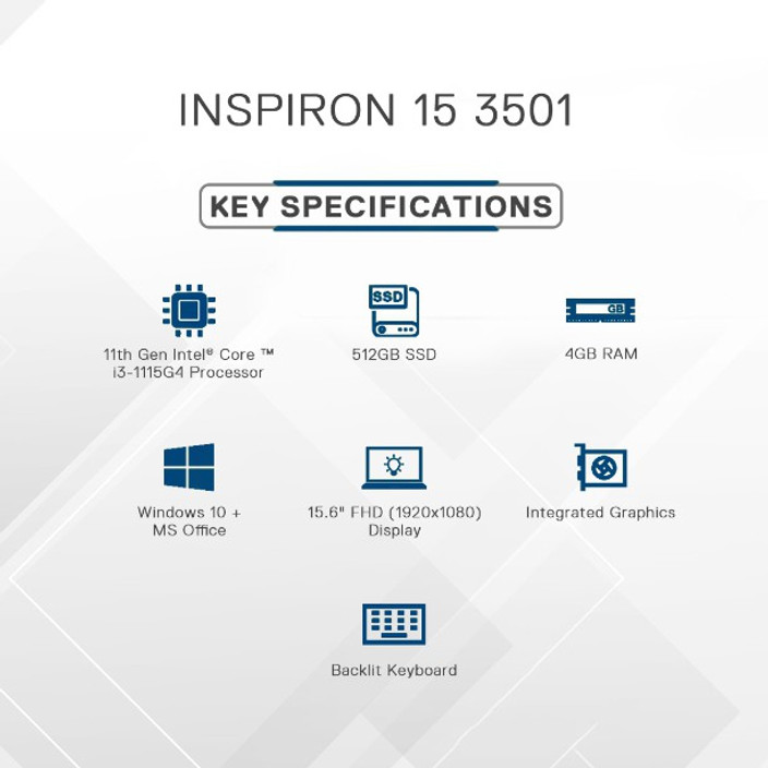DELL Inspiron Intel Core i3 11th Gen 1115G4 (4 GB/512 GB SSD
