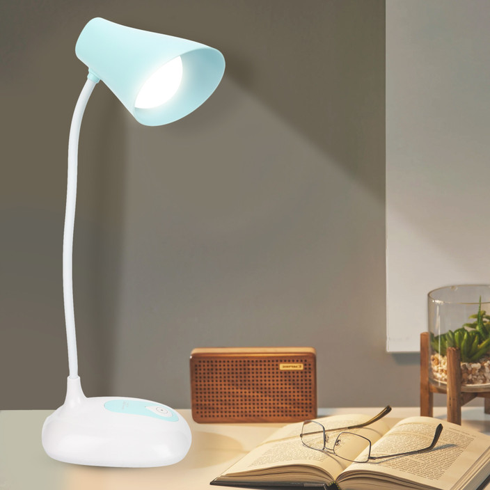 Table Lamp Bendable Lamp Arm AKR Electric White Table Desk Lamp