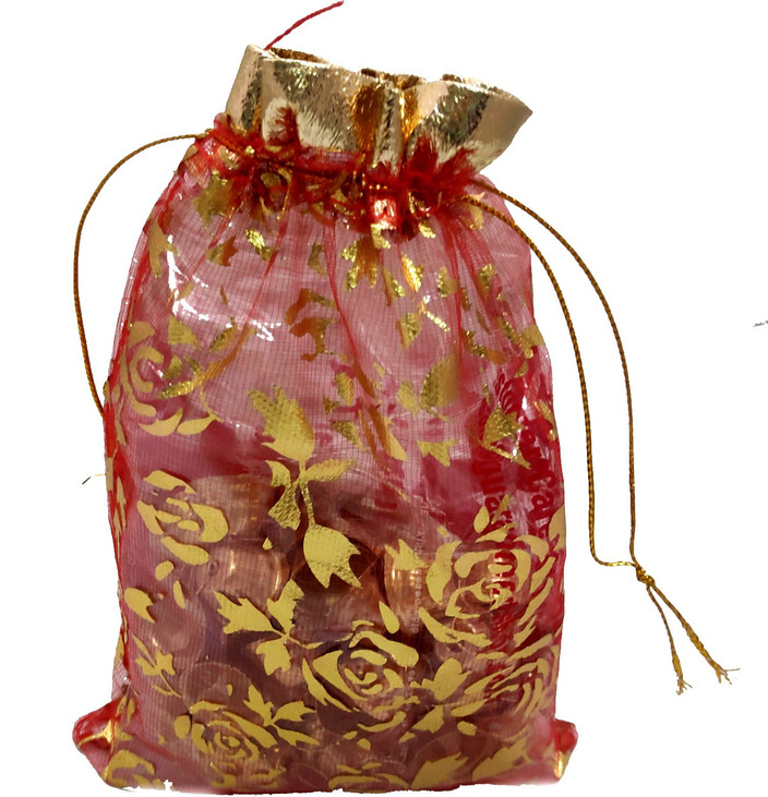 Dry Fruit Potli Bags 3A Featuretail 24 Cm X 18 Cm Net Fabric