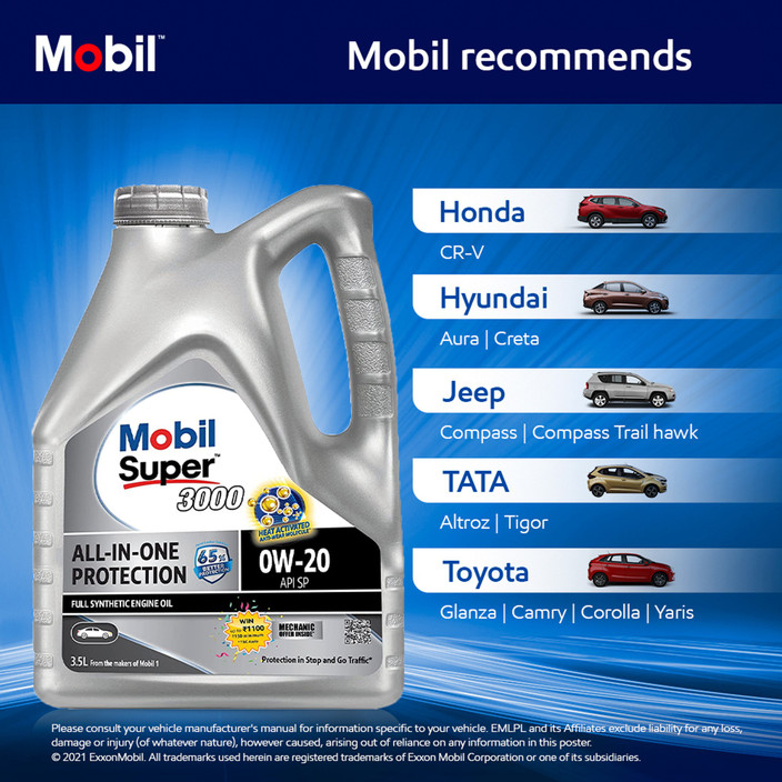 MOBIL Super 3000 0W-20 Synthetic Full-Synthetic Engine Oil