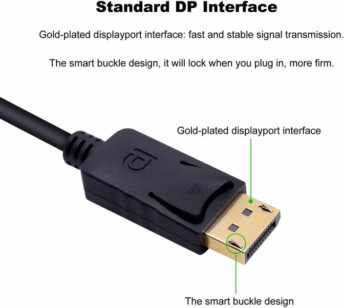 Adattatore DisplayPort A VGA Benfei Placcato Oro | Maschio A Femmina Per Monitor, Proiettori, TV - Foto 4