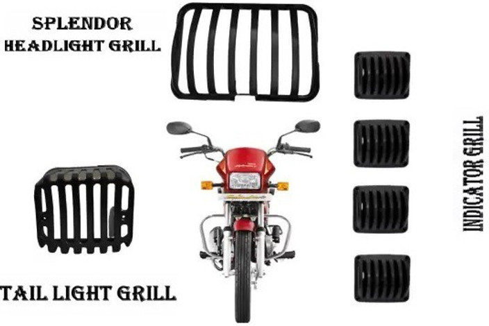 Grill Set Splendor Plus Indicator Grill Bike Headlight Grill