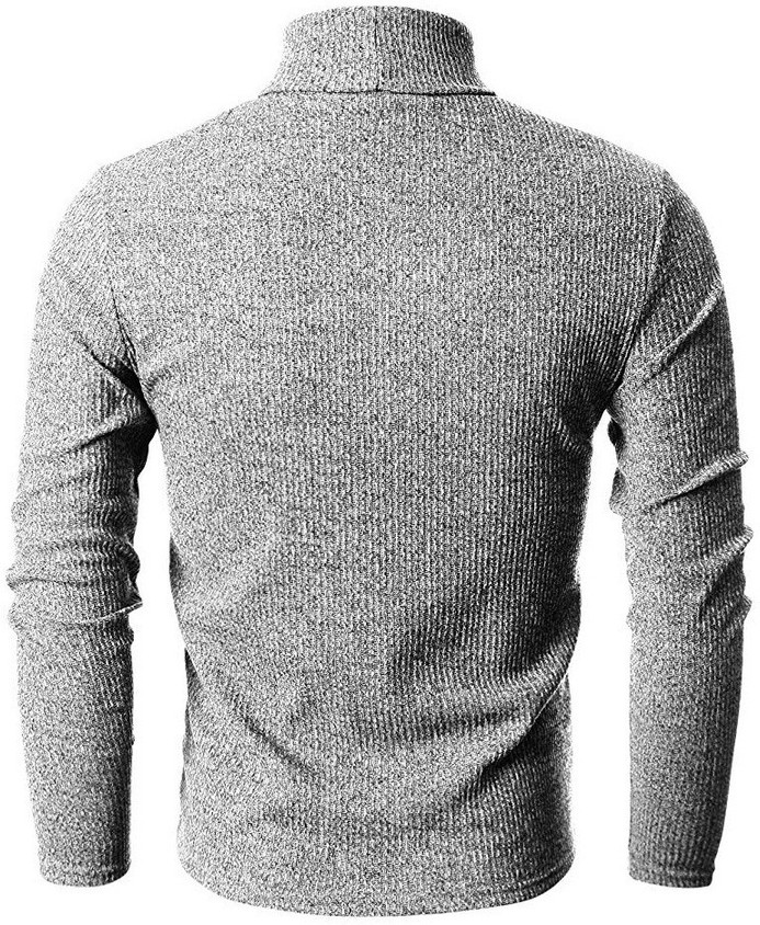 Jeans Denimholic Turtleneck Casual Gray Turtleneck Men's